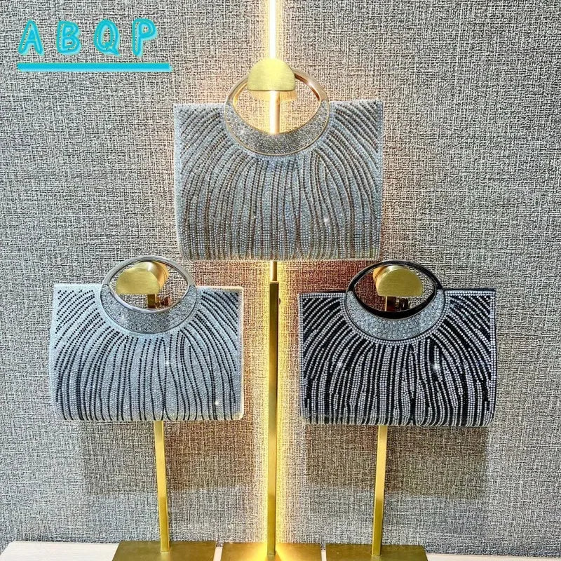 New Dinner Women's Bag Fashionable Diamond-encrusted Mini Women's Shoulder Bag Luxury Brand Shiny Banquet Party Bag for Women