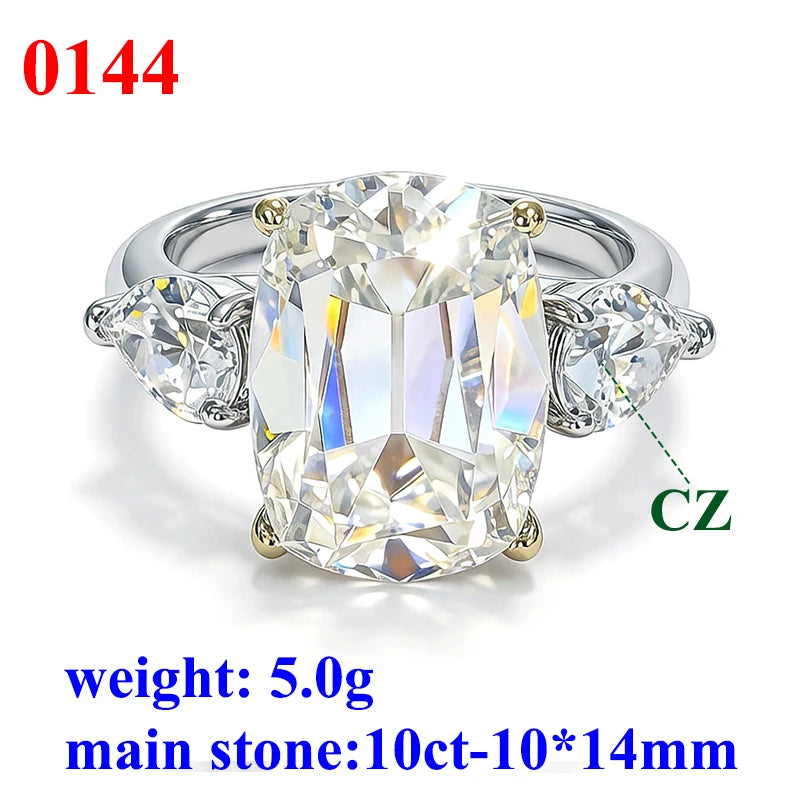 Old European Cut Moissanite Sterling Silver Ring for Women