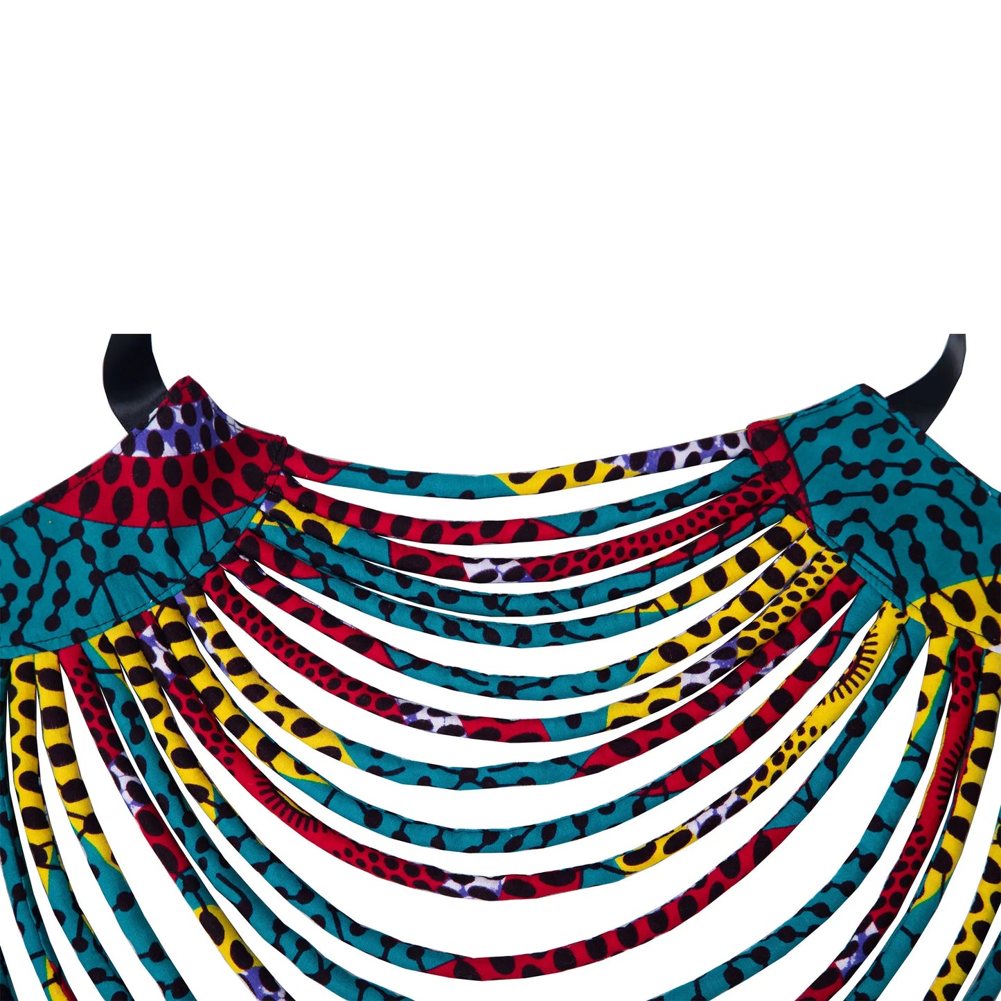 African Multi-Strand Statement Choker Necklace for Women