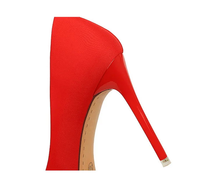 Elegant Purple Satin High Heel Stiletto Pumps for Women