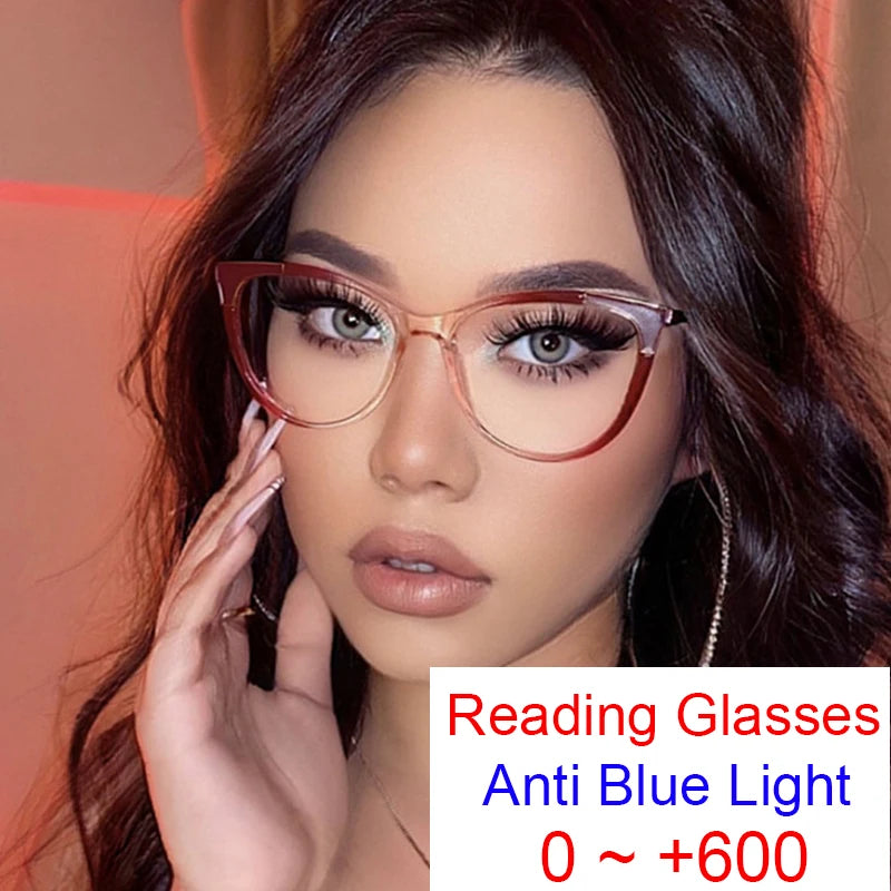 Cat Eye Fashion Blue Light Reading Glasses for Women