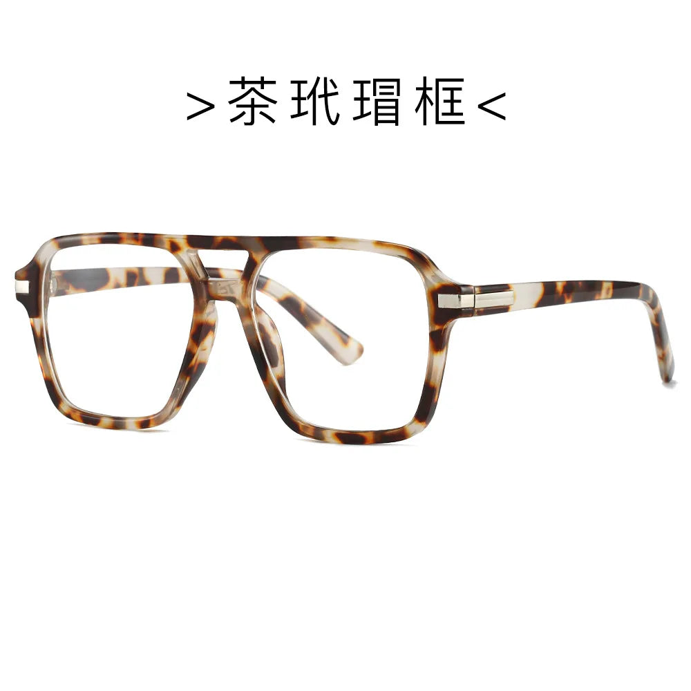 Retro Double Bridge Square Frame Reading Glasses for Women