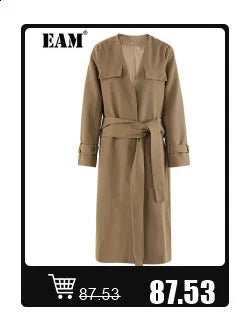 [EAM] Women Black Drawstring Big Size Casual T-shirt New Round Neck Short Batwing Sleeve Fashion Tide Spring Summer 2025 1DJ1031
