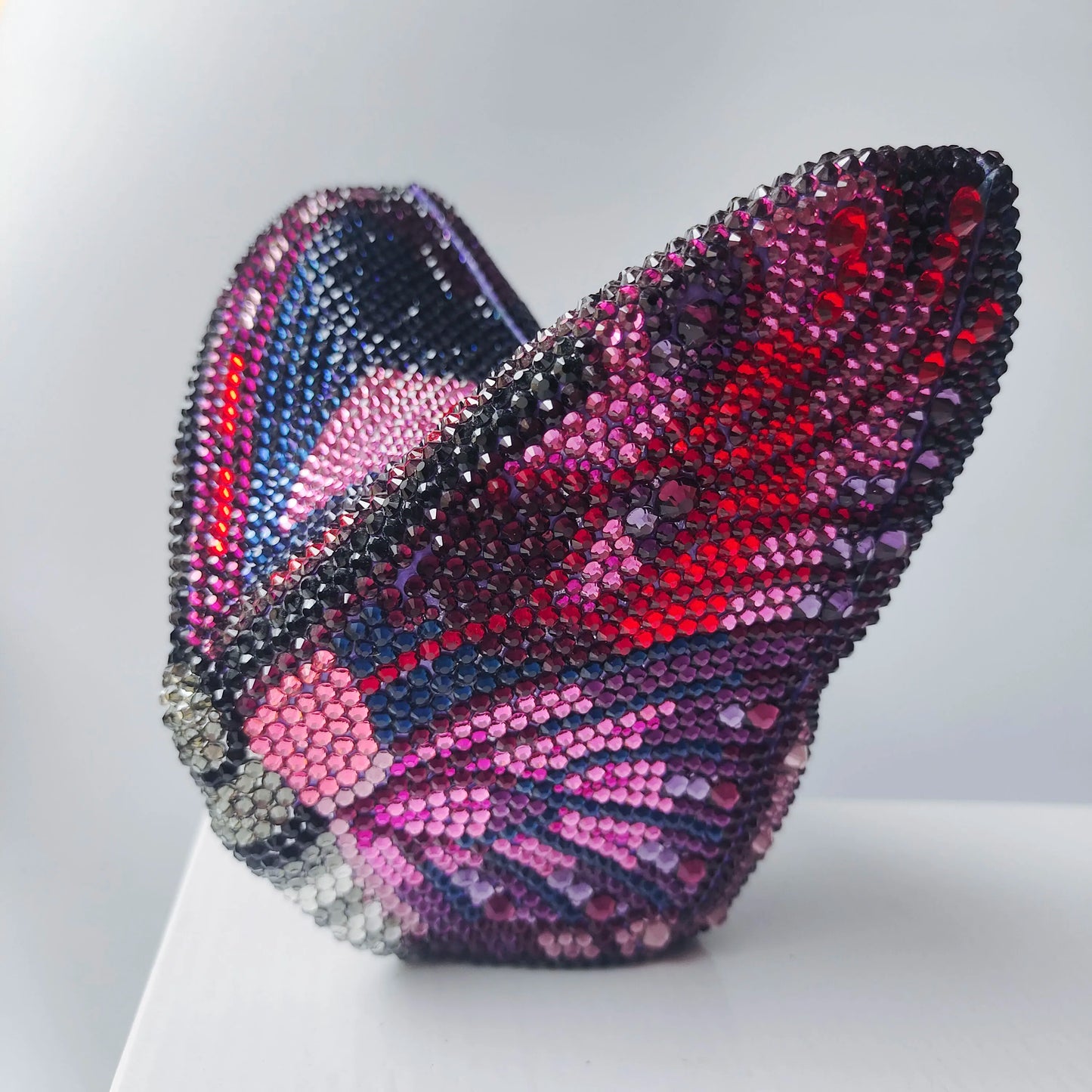 XIYUAN Butterfly Shaped Crystal Evening Bags Women Luxury Sparkling Rhinestone Clutch Purse Wedding Party Bridal Handbag Diamond