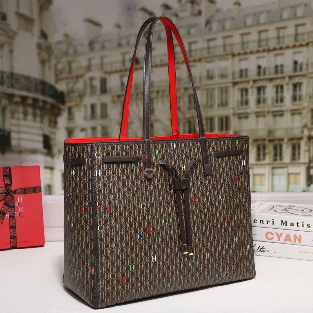 Lightweight Letter Print Shoulder Tote Bag for Women