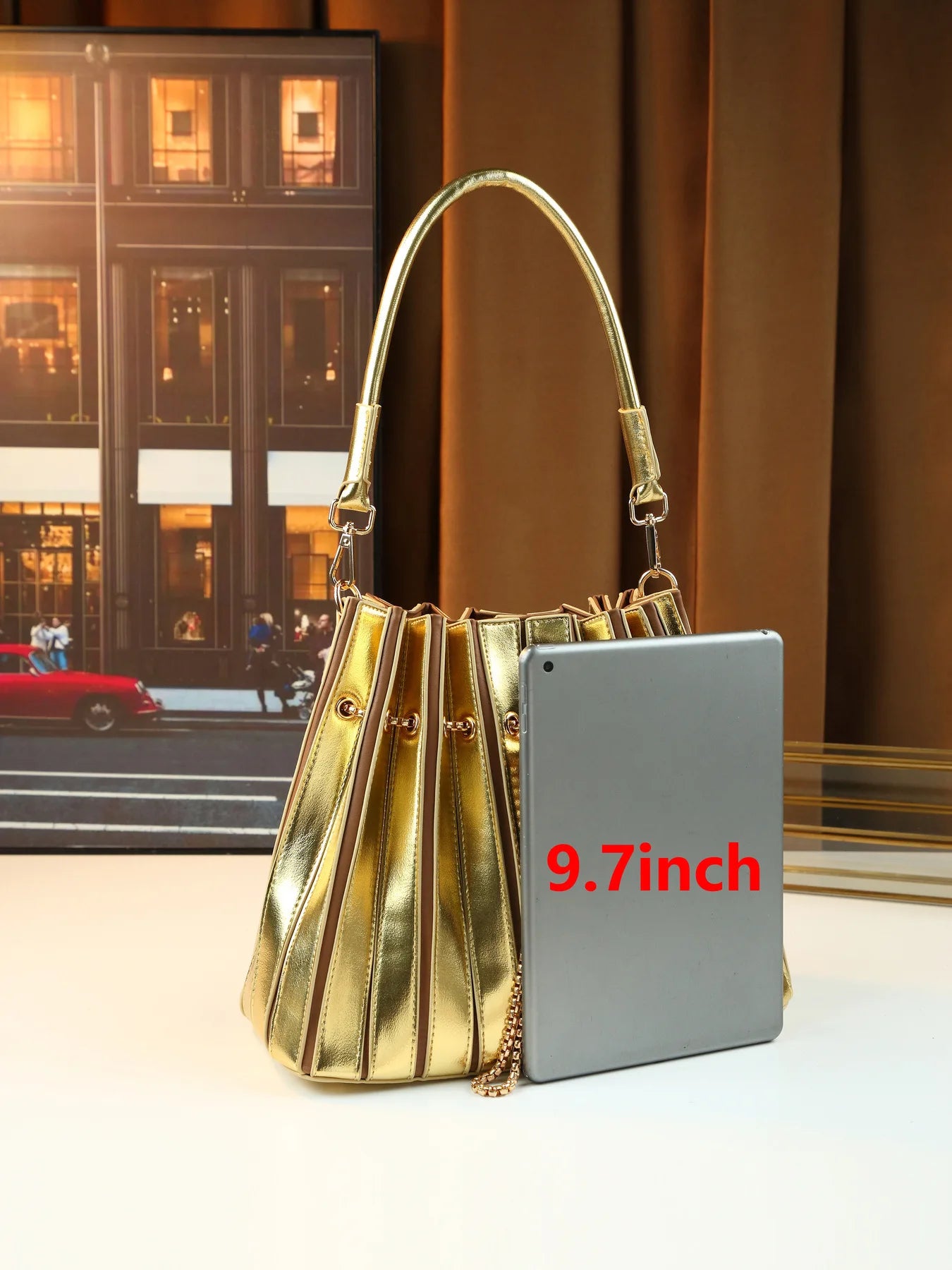 Women's Handbag Luxury Brand Shiny Leather Shiny Fashion Women's Single Shoulder Bag Personalized Fashionable Casual Women's Bag