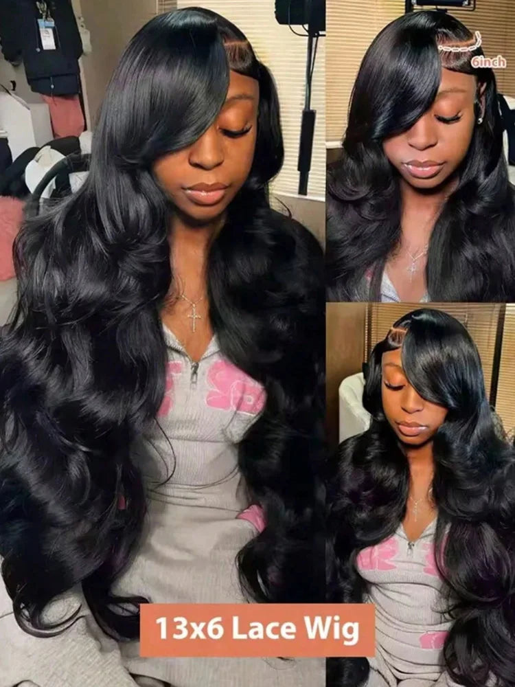 Long Body Wave Human Hair Lace Front Wig