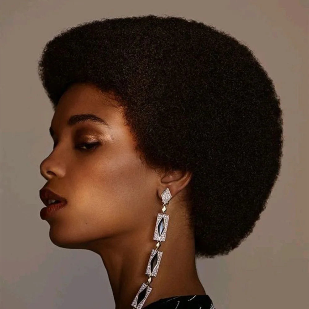 Short Brazilian Twisted Curly Remy Human Hair Wig For Women