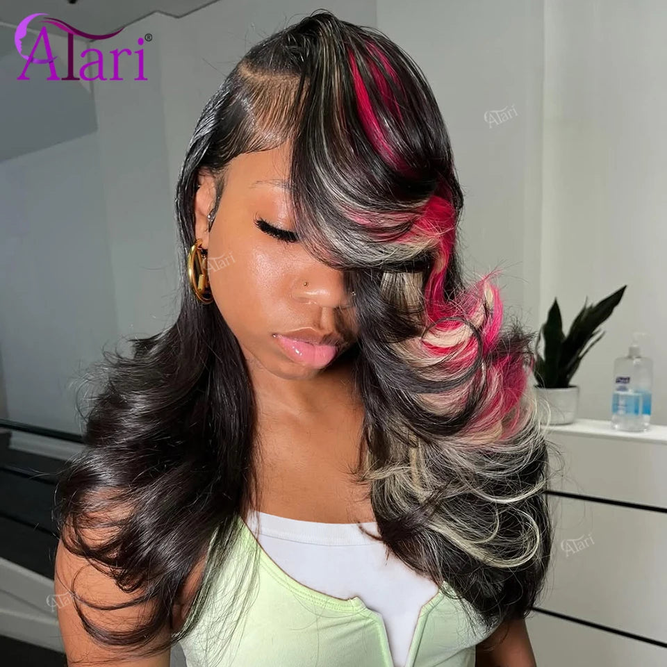 Two Tone Body Wave Human Hair Wig