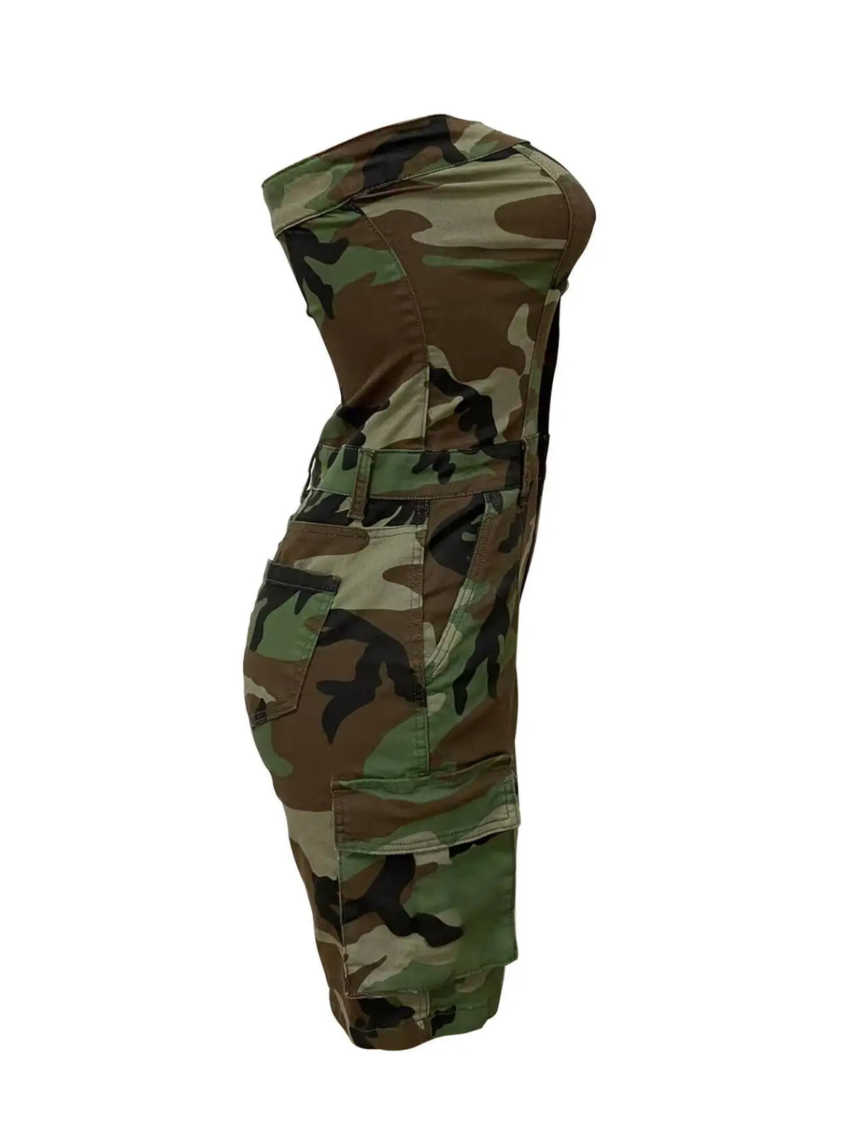 Camouflage Lace Trim Slim Fit Jumpsuit Romper for Women