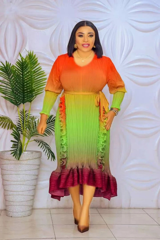 Breathable Dashiki Kaftan Dress