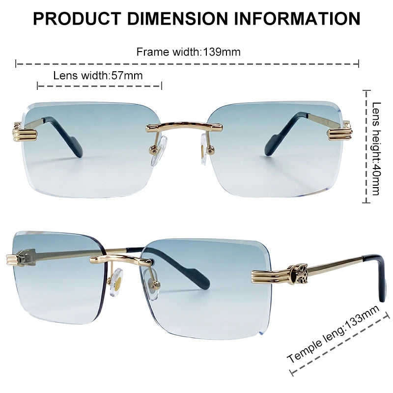 Rimless Photochromic Sunglasses