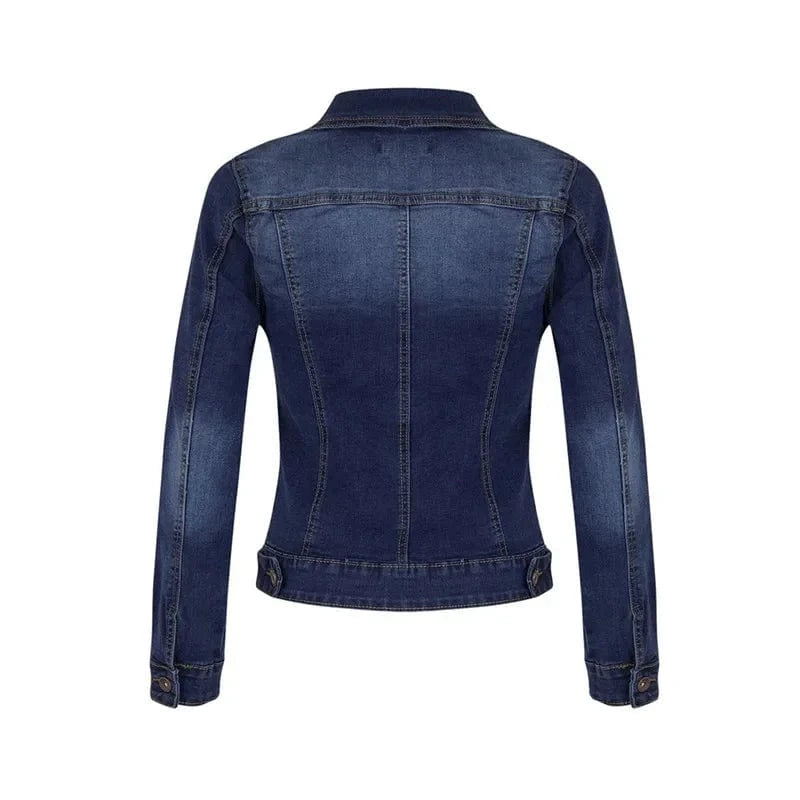 2024 New Short Denim Jackets Women autumn Wash Long Sleeve Vintage Casual Jean Jacket Bomber Denim Coat ladies jacket outerwear