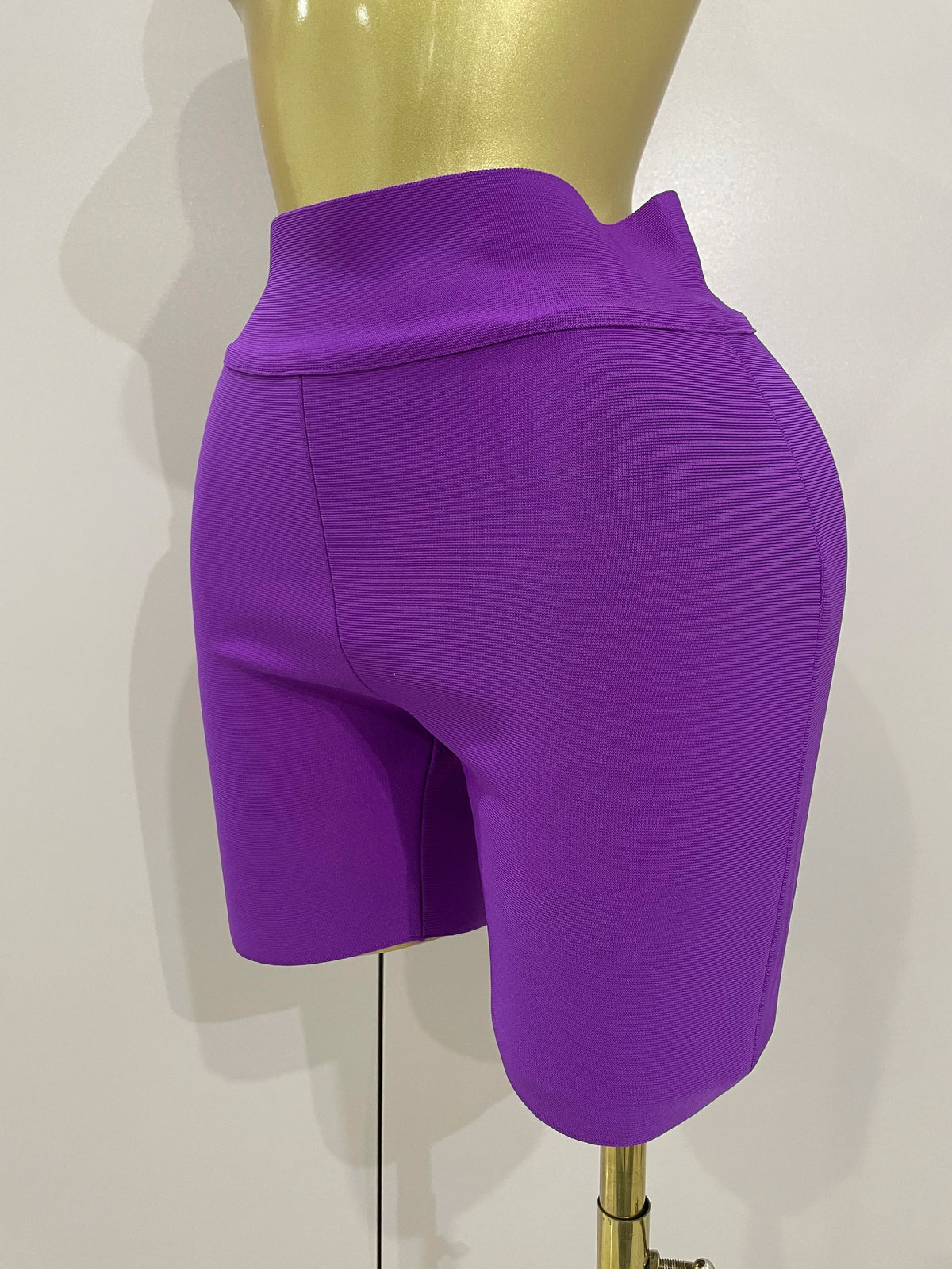Stock Bandage Shorts Purple Pink Bandage Short Pants High Waist Top Quality Rayon Bandage Casual Sports Shorts Wholesale