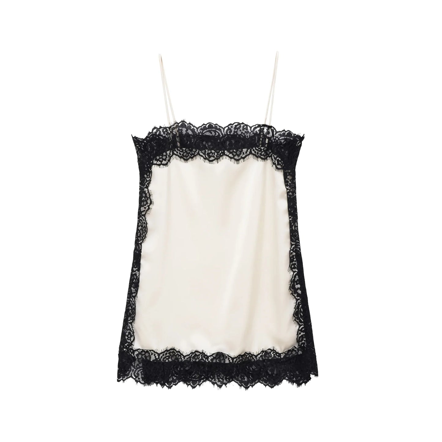 Slim Sling Backless Satin Lace Evening Camisole for Women
