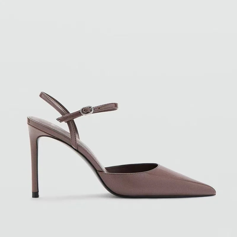 Elegant Pointed Toe Buckle Strap Stiletto Sandals for Women