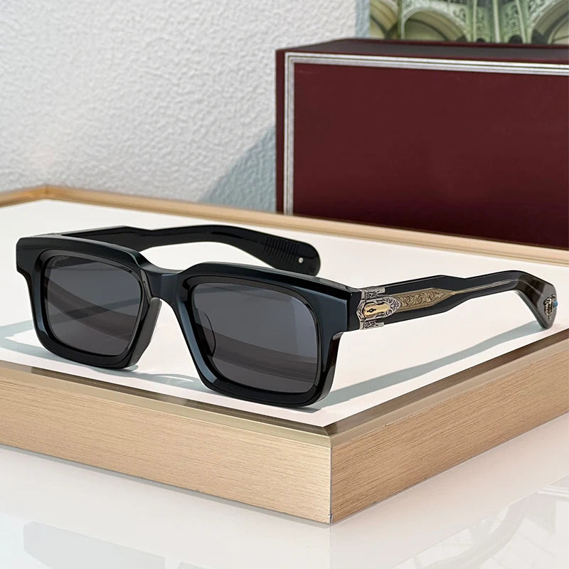 Classic Square Acetate Frame Sunglasses for Women