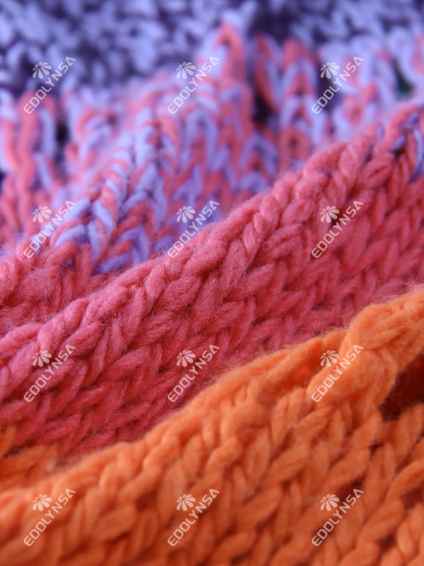 Boho Colorful Luxuriously Handknit Bell Sleeve Crochet Loose Kimono Cardigan 2024 Women Fall Winter Coat Beach Coverup Dress K12