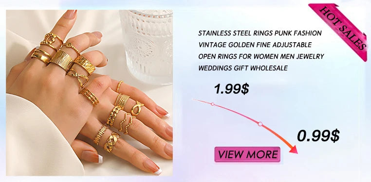 Open Heart Stainless Steel Ring