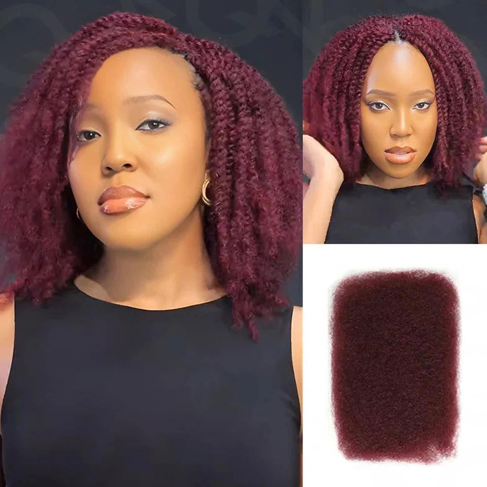 Premium Afro Kinky Bulk Human Hair Extensions for Women
