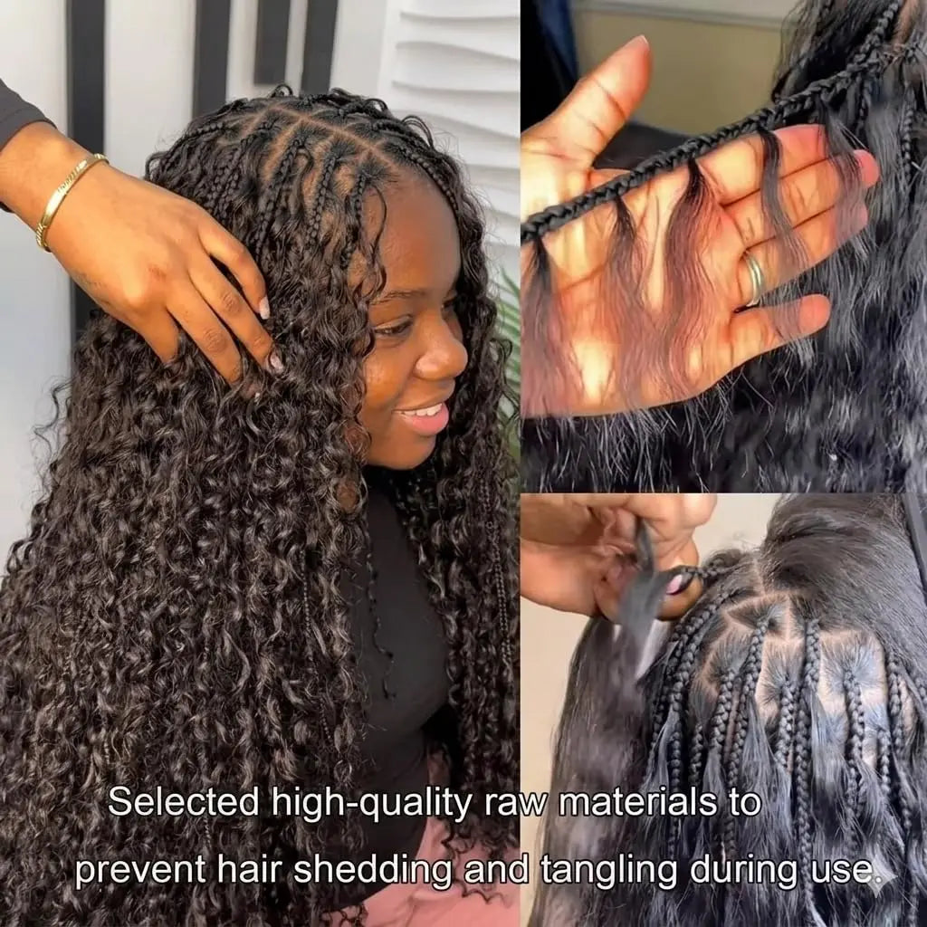Natural Burmese Curly Human Hair Braiding Extensions for Women