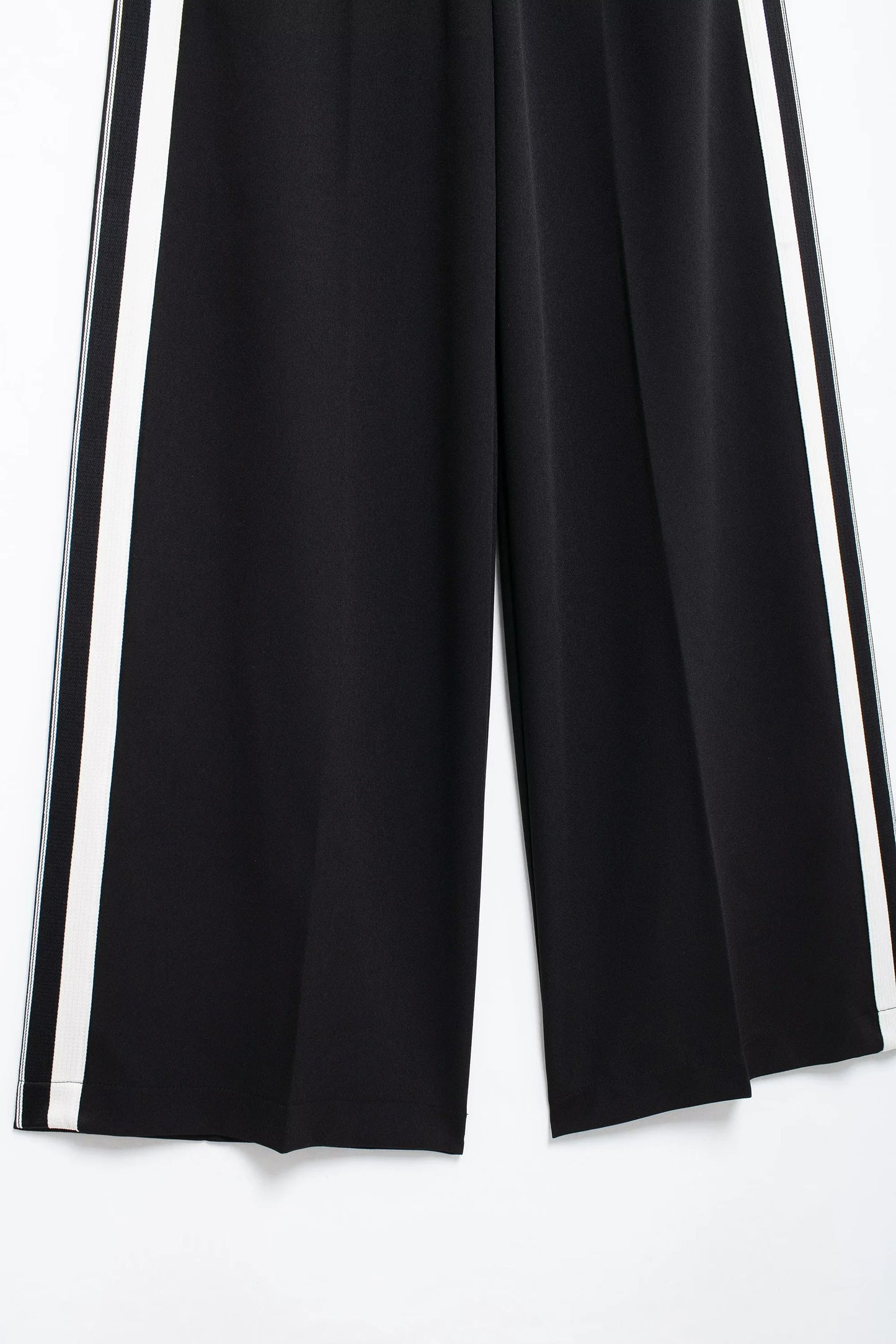 Lapel Long Sleeve Zipper Sports Jacket Two Piece Wide Leg Pants Set for Women