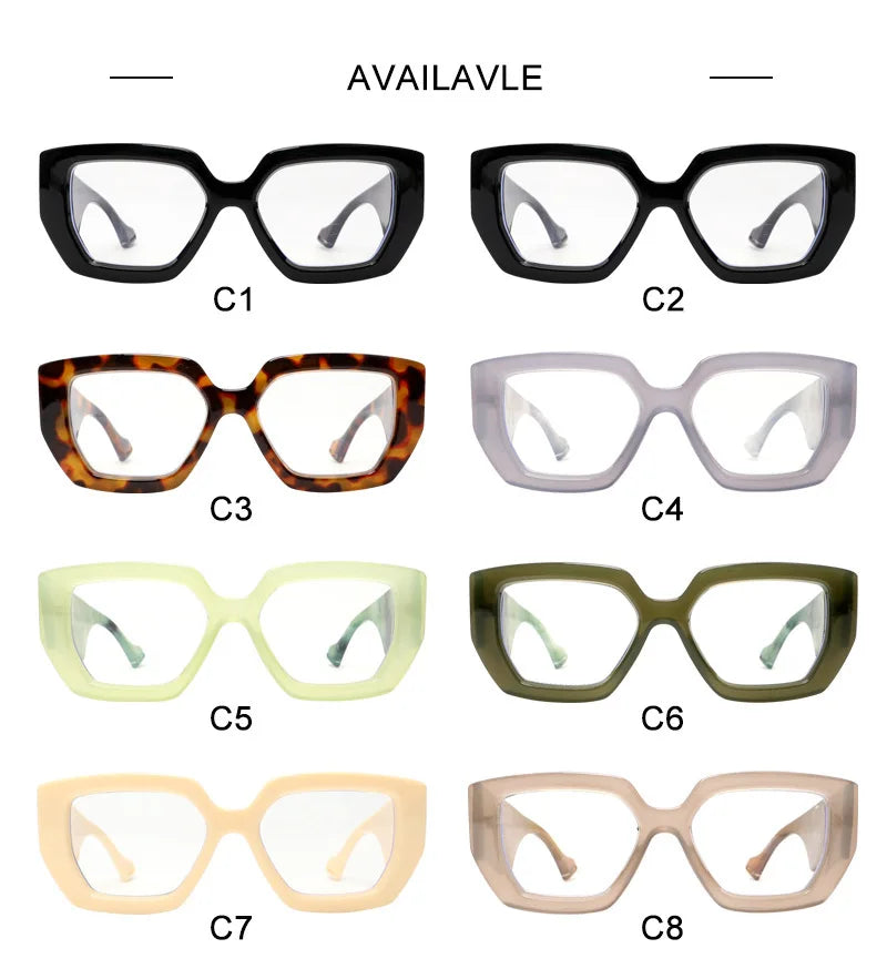 Retro Square Blue Light Blocking Glasses for Women