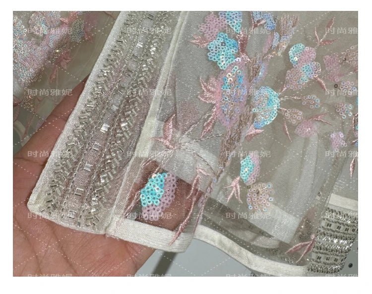 Fashion Heavy Sequin Beaded Women's Versatile Loose Trendy Embroidered Cardigan Top 2025 Autumn New Commuter Jacket