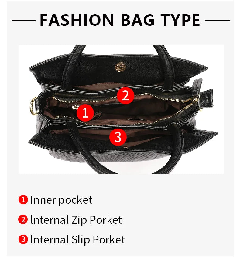 Premium Minimalist Top Layer Leather Tote Bag for Women