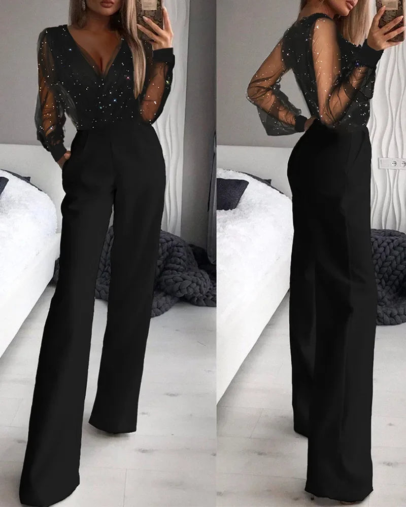 Long Sleeve Off Shoulder Jumpsuit
