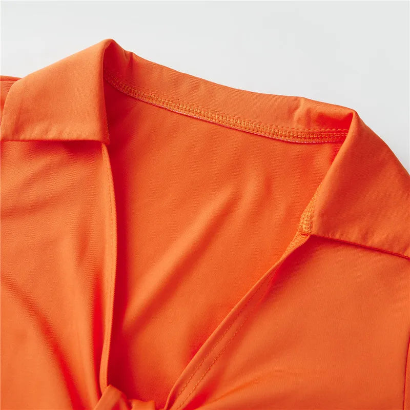 Velma Inspired Orange Three Piece Costume Set for Women