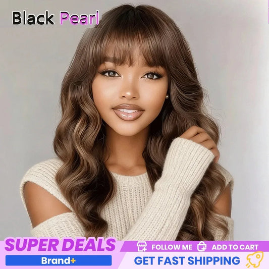 Brown Highlight Body Wave Wig