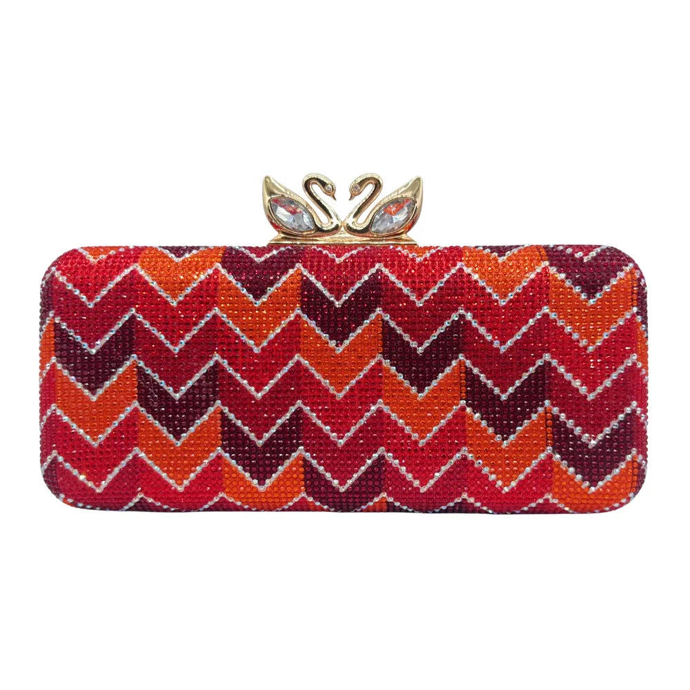 Shiny Rhinestone Clutch Handbag for Women Party Occasions
