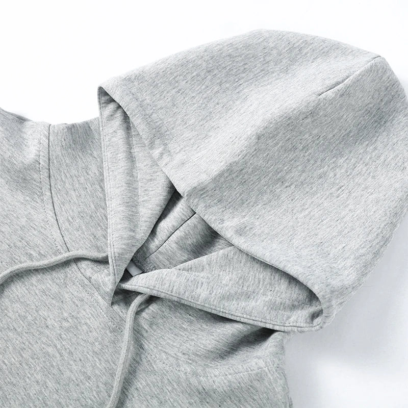 Sequin Wing Design Hooded Sweatshirt Pants Set For Women