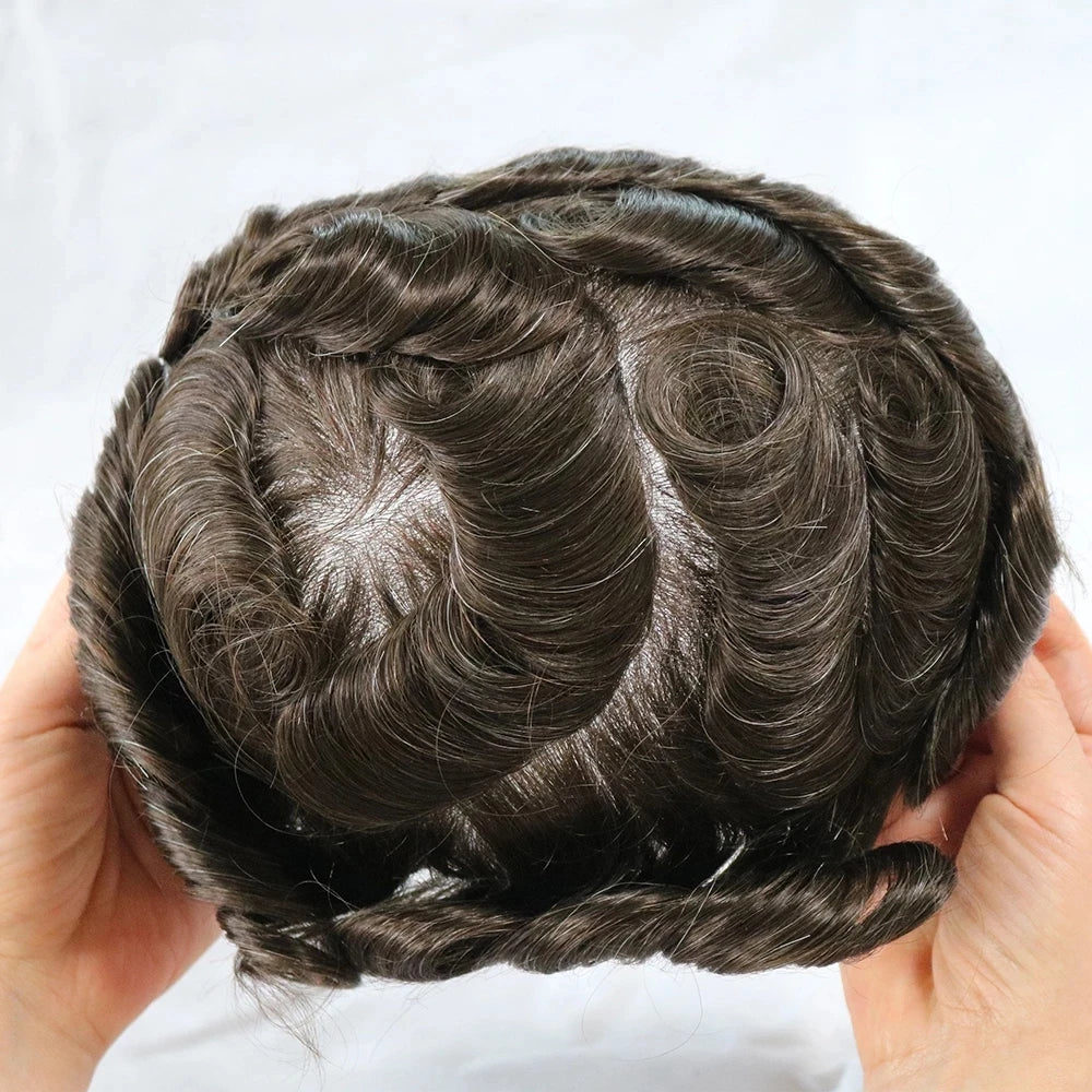 Premium Ultra Thin Invisible Human Hair Toupee for Women