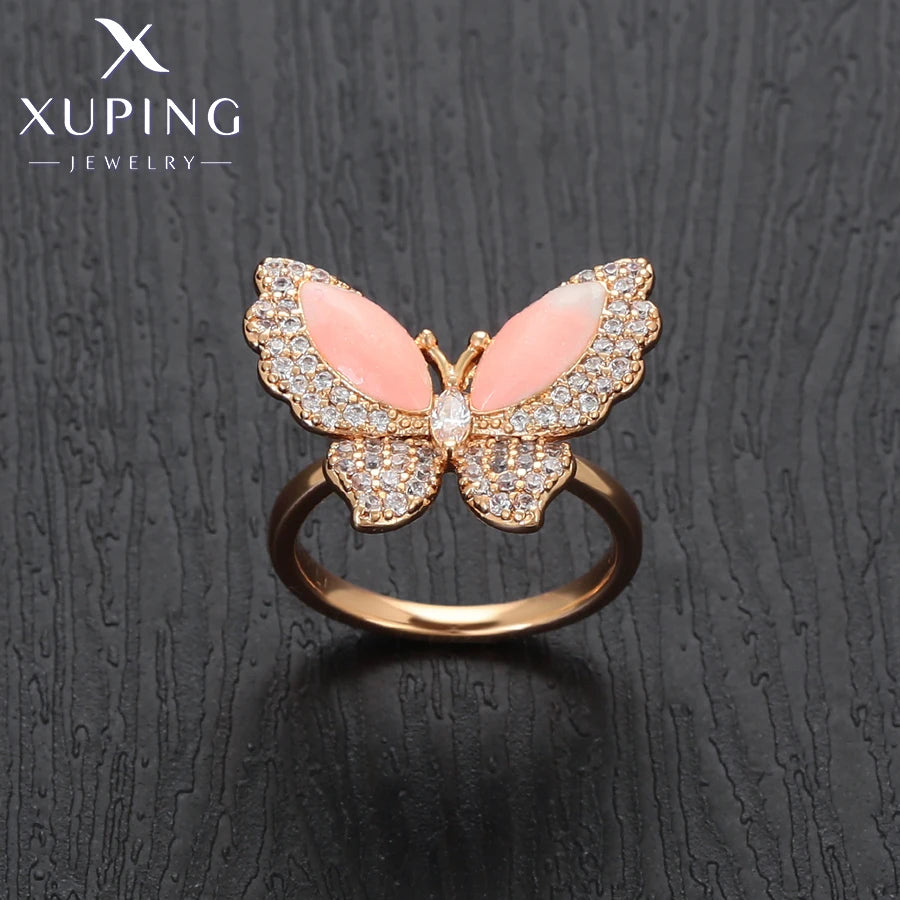 Gold Plated Butterfly Statement Ring