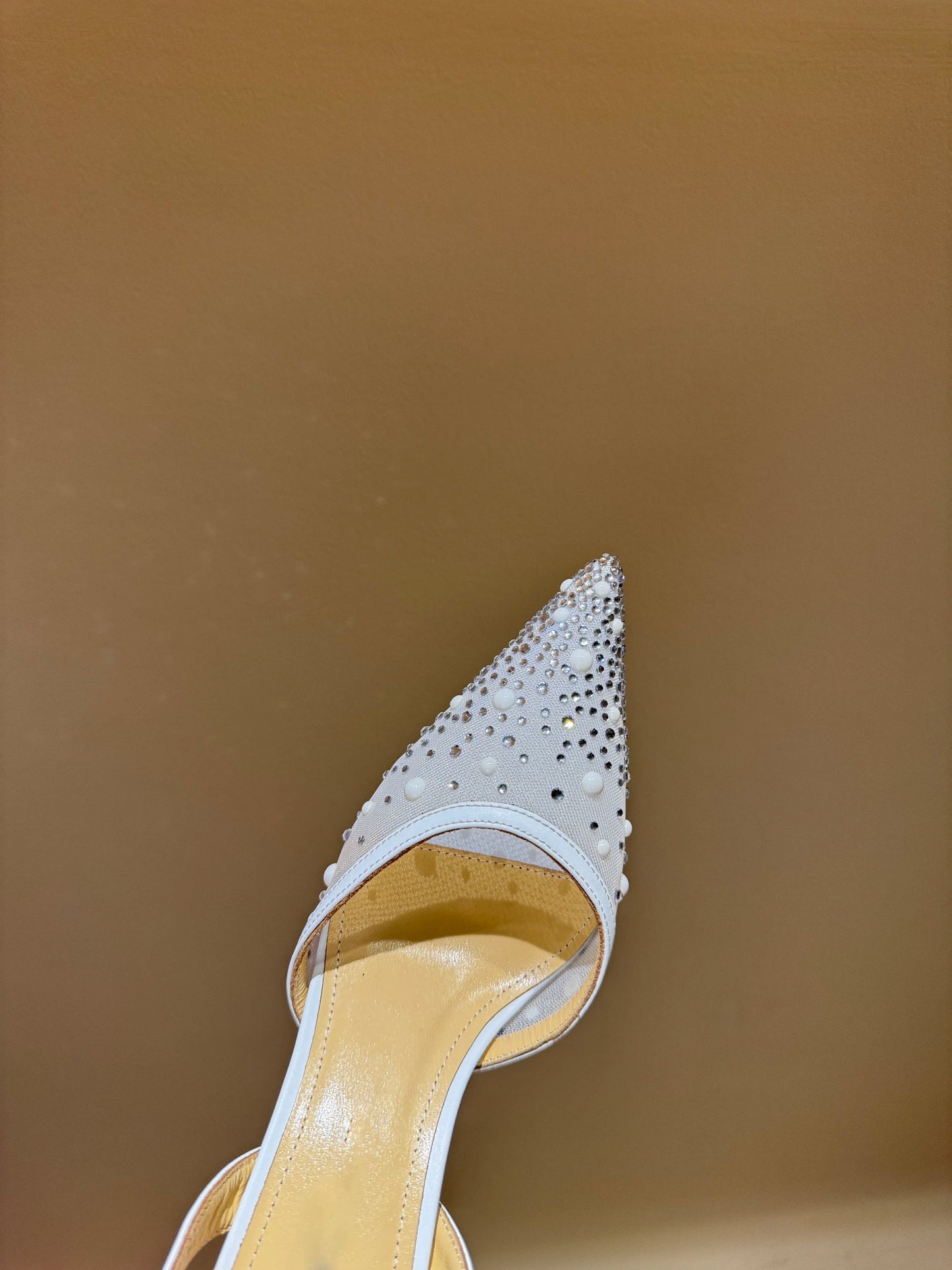Crystal Embellished Slingback Stiletto Heels for Women