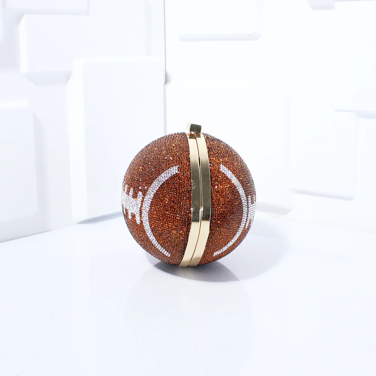 Football-Shaped Evening Minaudière - Exquisite High-End Banquet Purse for Dance Events Versatile Shoulder Messenger Bag