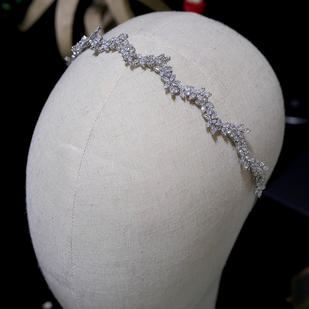 Dazzling Rose Gold Bridal Crown Headpiece For Women