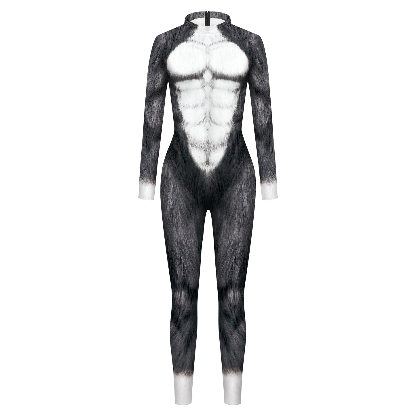 Vivid Animal Print Allover Zentai Bodysuit for Women