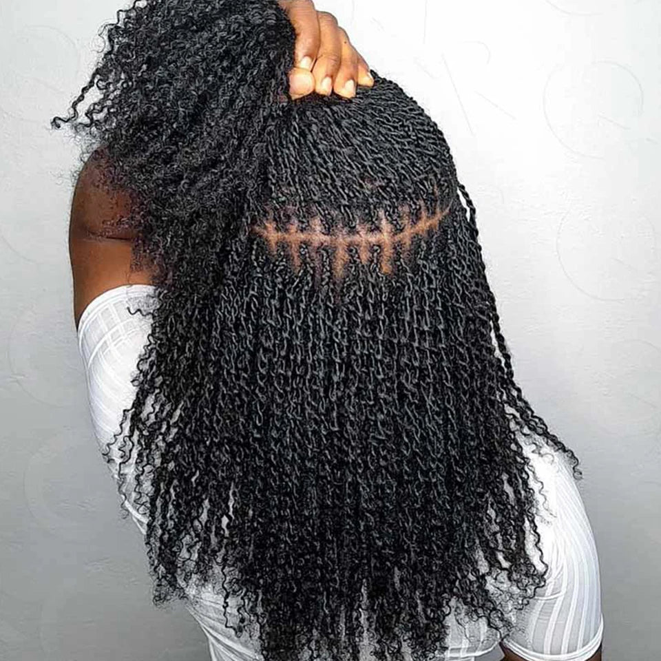 Natural Afro Kinky Bulk Braiding Hair Extensions for Women