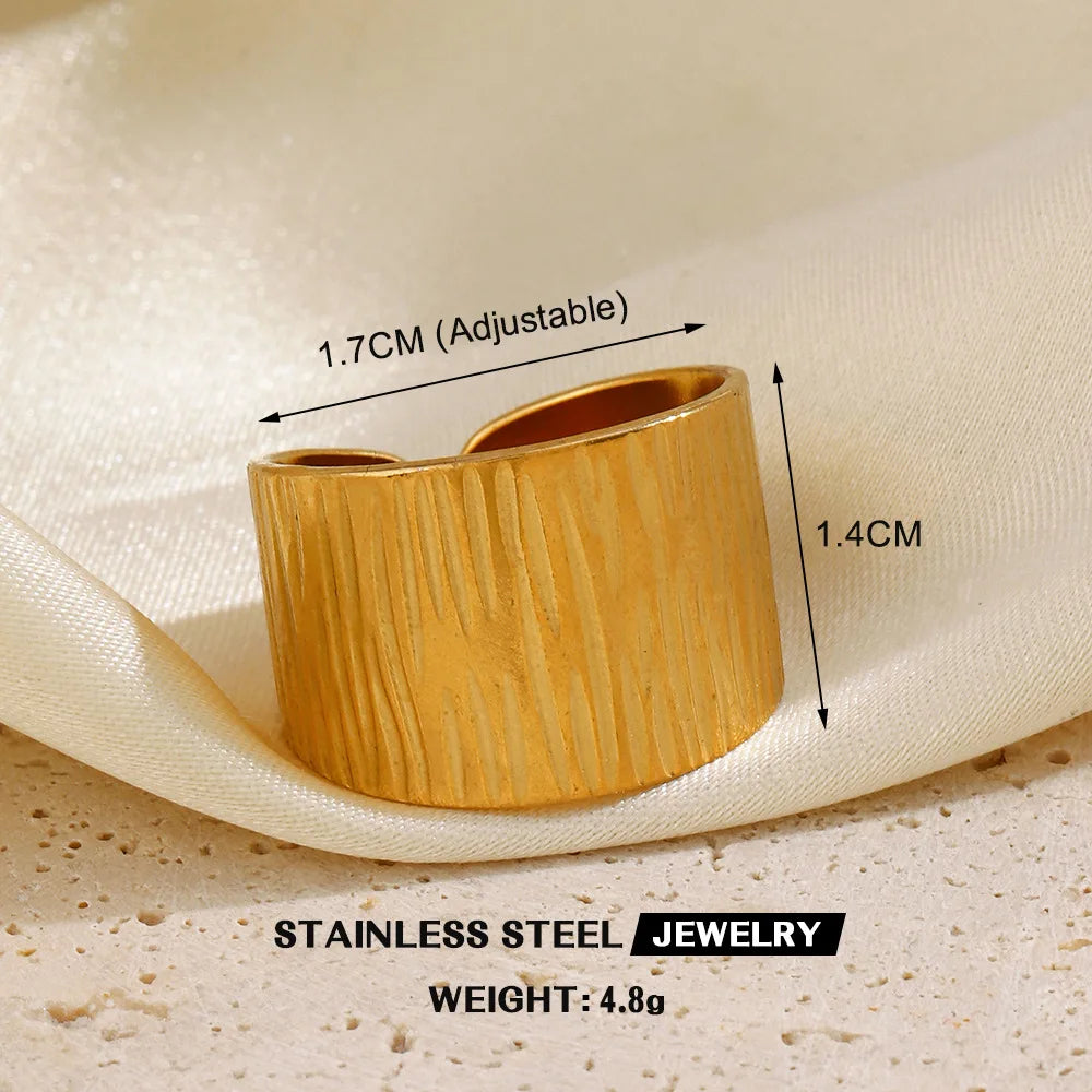 Open Heart Stainless Steel Ring