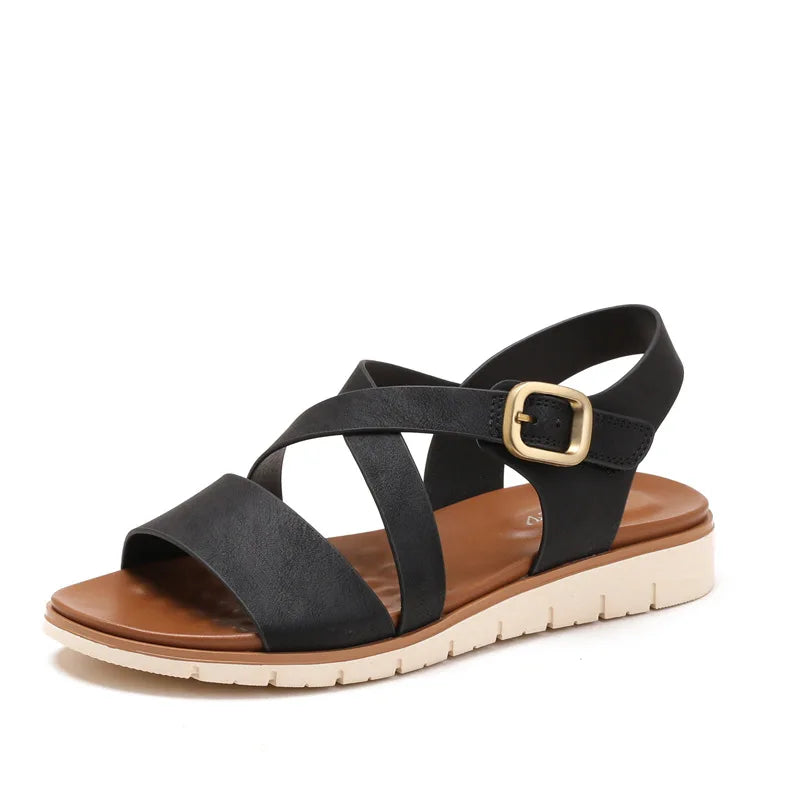Summer Lightweight Single Strap Wedge Sandals for Women