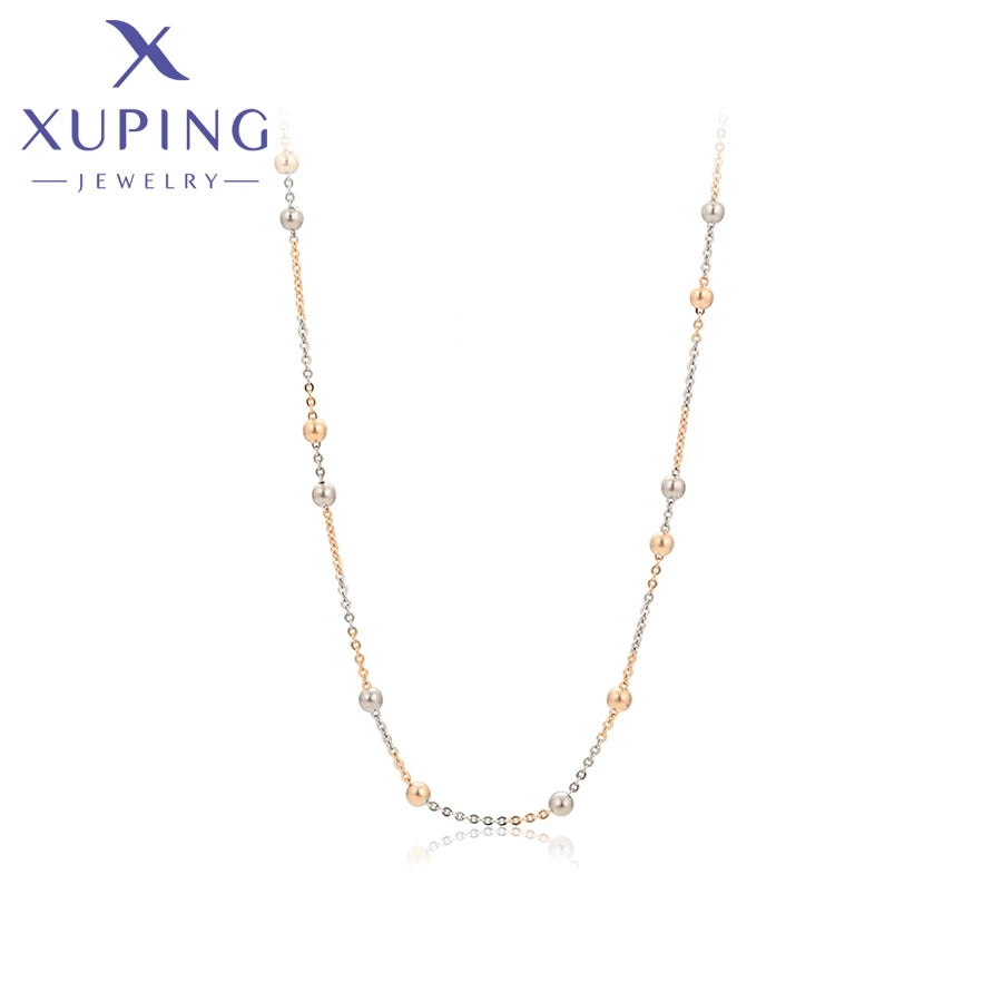 Multicolor Beaded Copper Chain Necklace for Women