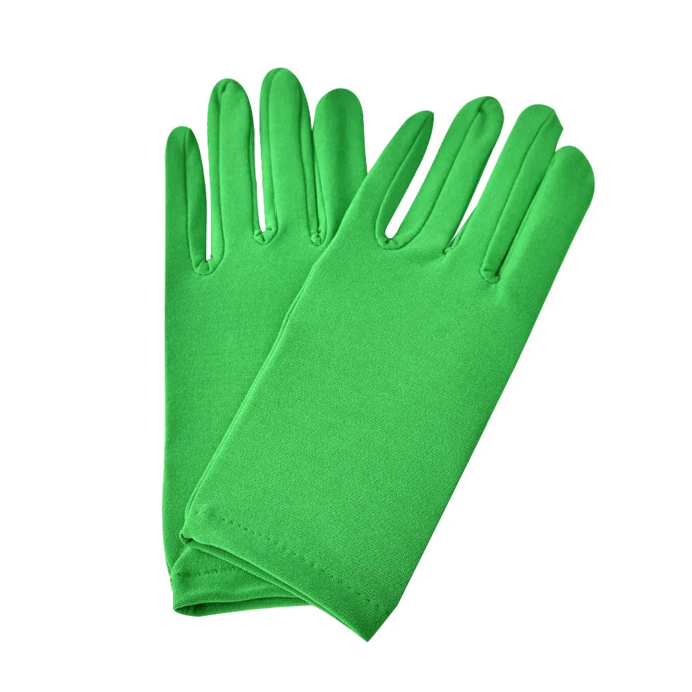 Wrist Length Fingerless Polyester Gloves