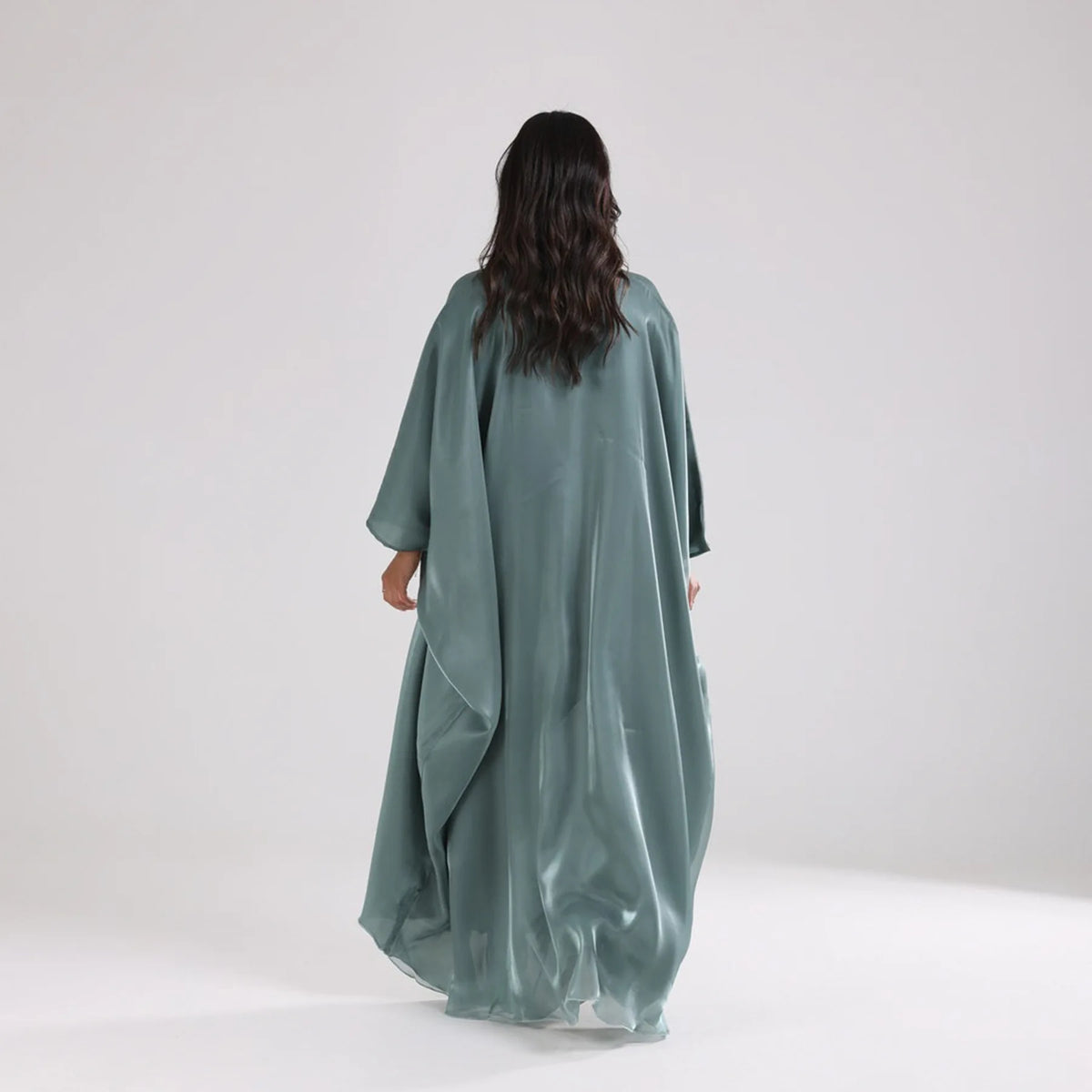 Shiny Loose Ankle-Length Kaftan Maxi Dress for Women