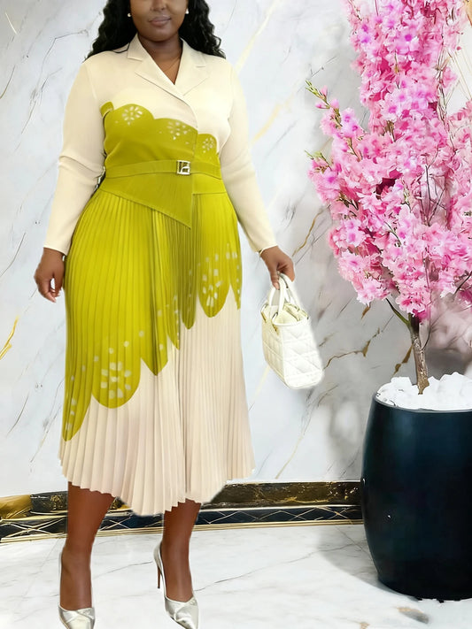 Traditional African Print Kaftan Dress