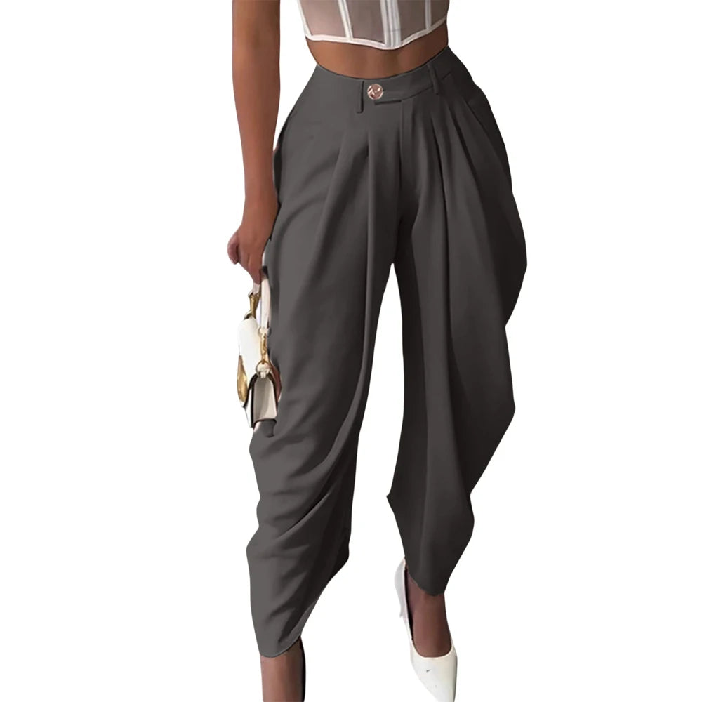 Ruched Cargo Harem Sweatpants With Drawstring Waist for Women
