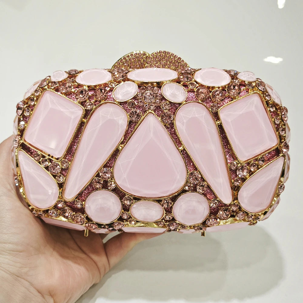 New Large Rhinestone Evening Bag Crystal Dinner Bag WHTUOHENG  Diamond Clutch Women's Bag Luxury Formal Party Bags And Handbags
