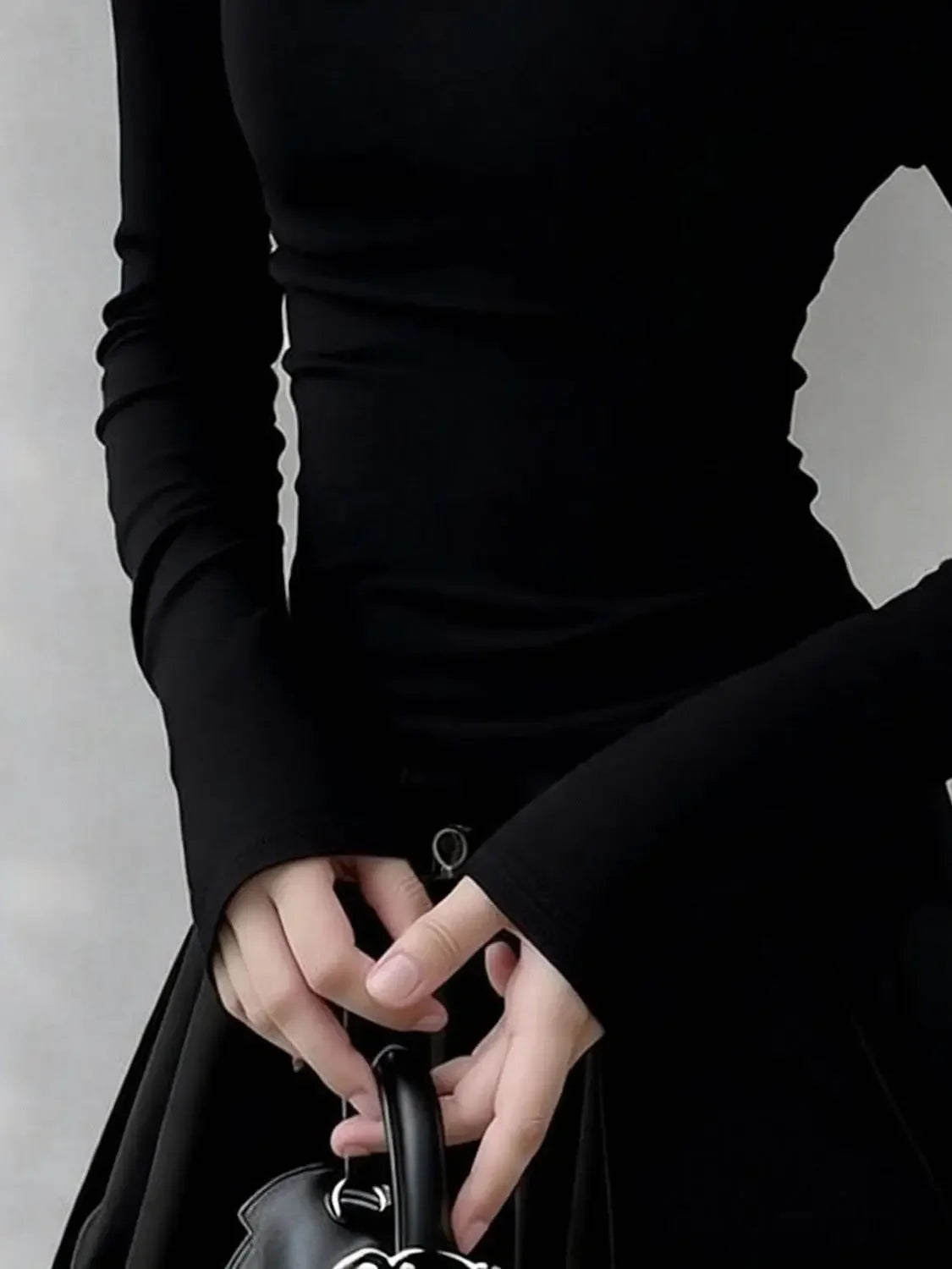 Long Sleeve Turtleneck Hollow Out Pullover For Women